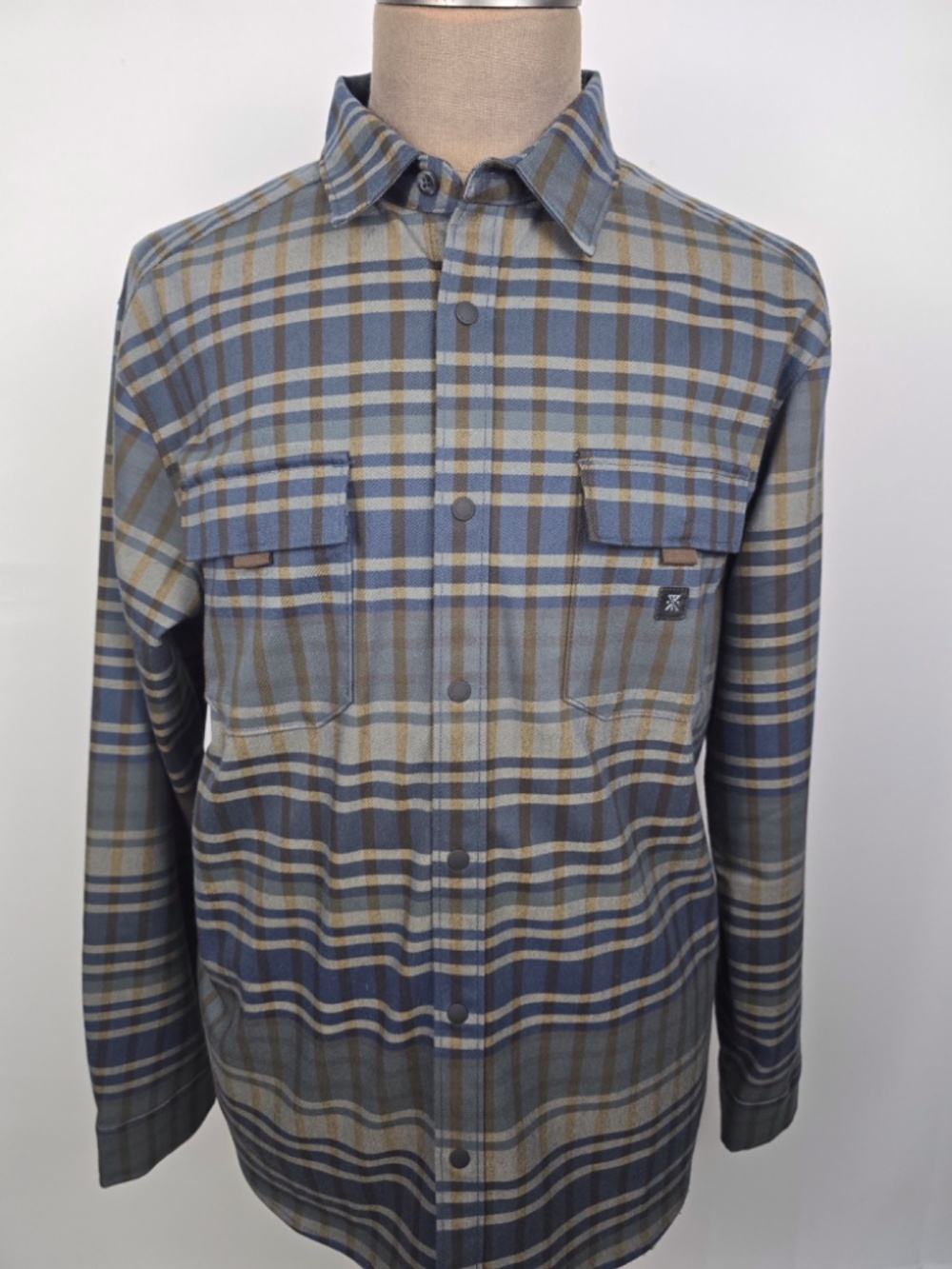 Roark Diablo Flannel Shirt Snap Shacket Mens XL Plaid - Picture 2 of 10